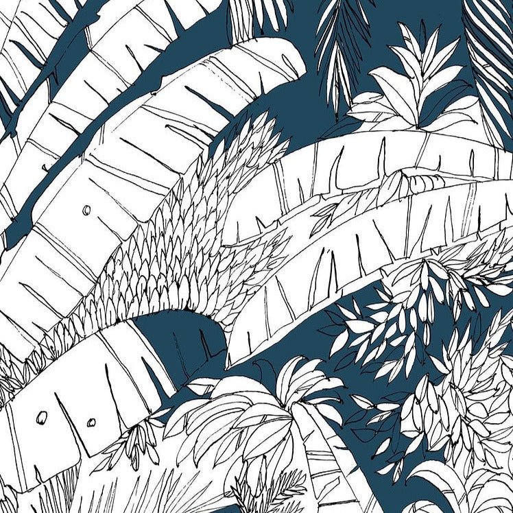 Wallpapers Jungle, ink, pen - UKRAINIAN PRODUCT DESIGN