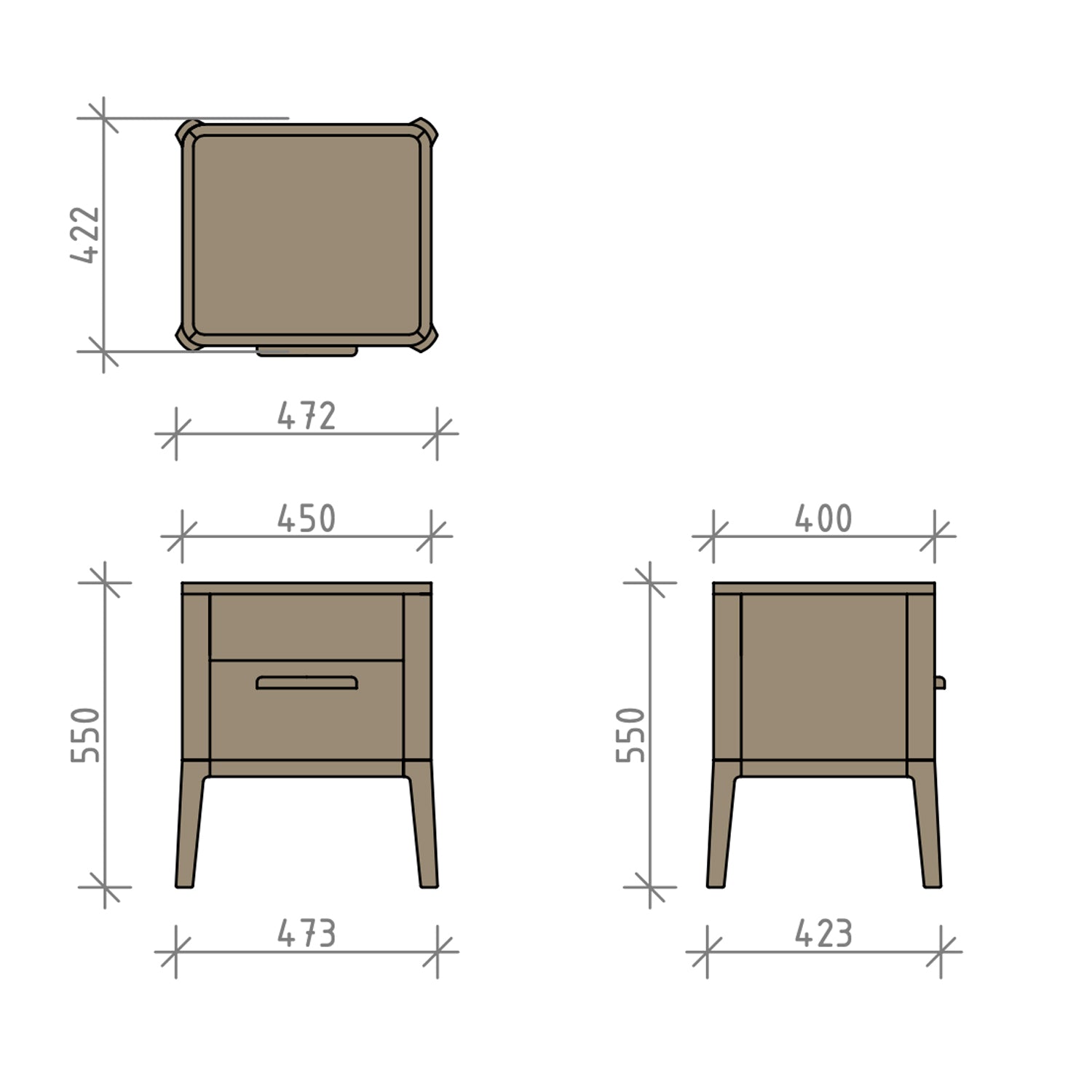Bedside table Glare - UKRAINIAN PRODUCT DESIGN