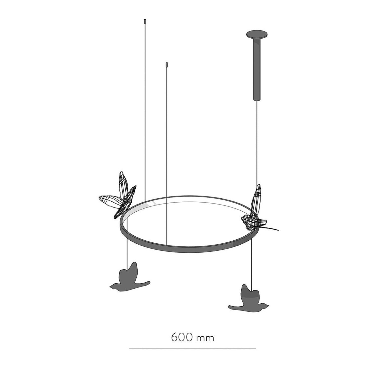 Pendant Circular Light Flight Shadows - UKRAINIAN PRODUCT DESIGN
