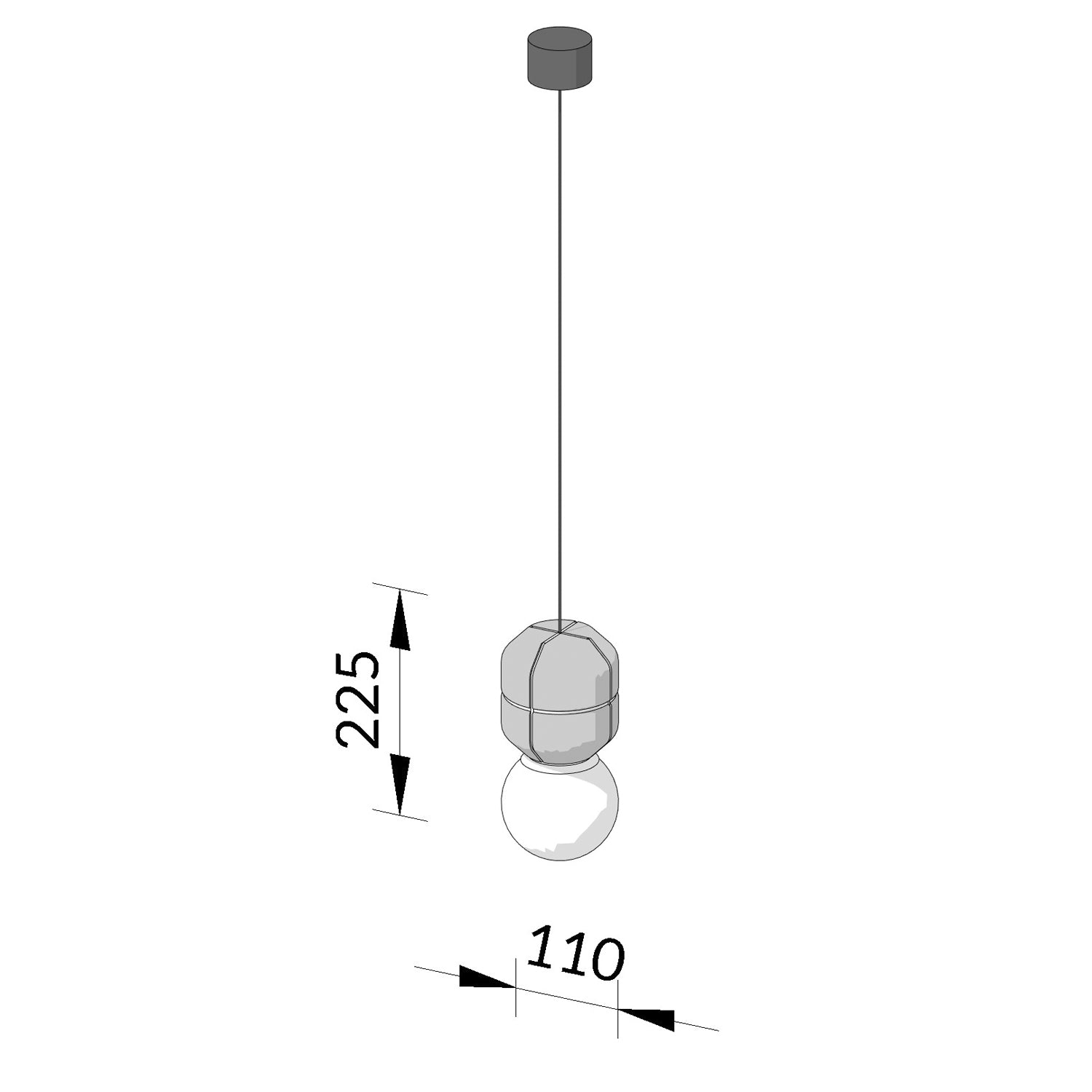 Vertical Pendant Lamp Navazi - UKRAINIAN PRODUCT DESIGN