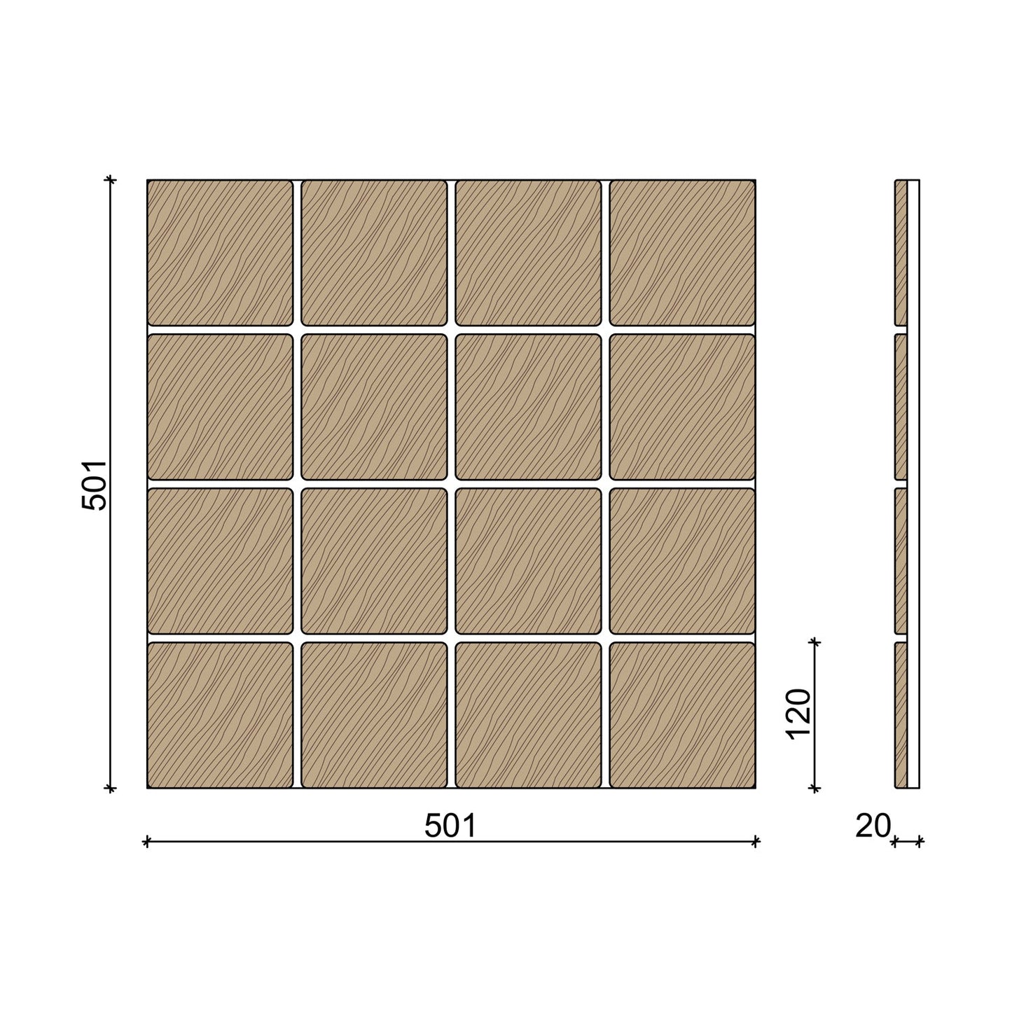 Wall Panel Carre - UKRAINIAN PRODUCT DESIGN