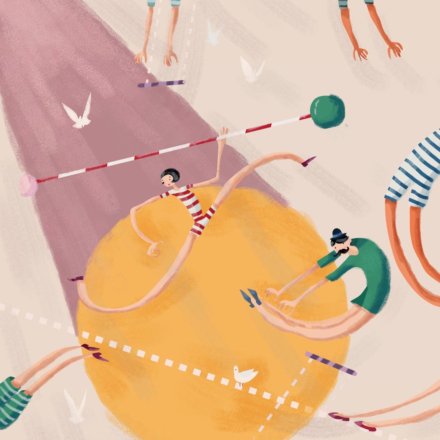 Wallpaper bathroom Circus - UKRAINIAN PRODUCT DESIGN