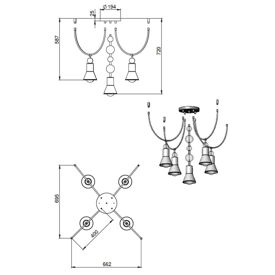 Pendant Lamp ARCH 7U - UKRAINIAN PRODUCT DESIGN