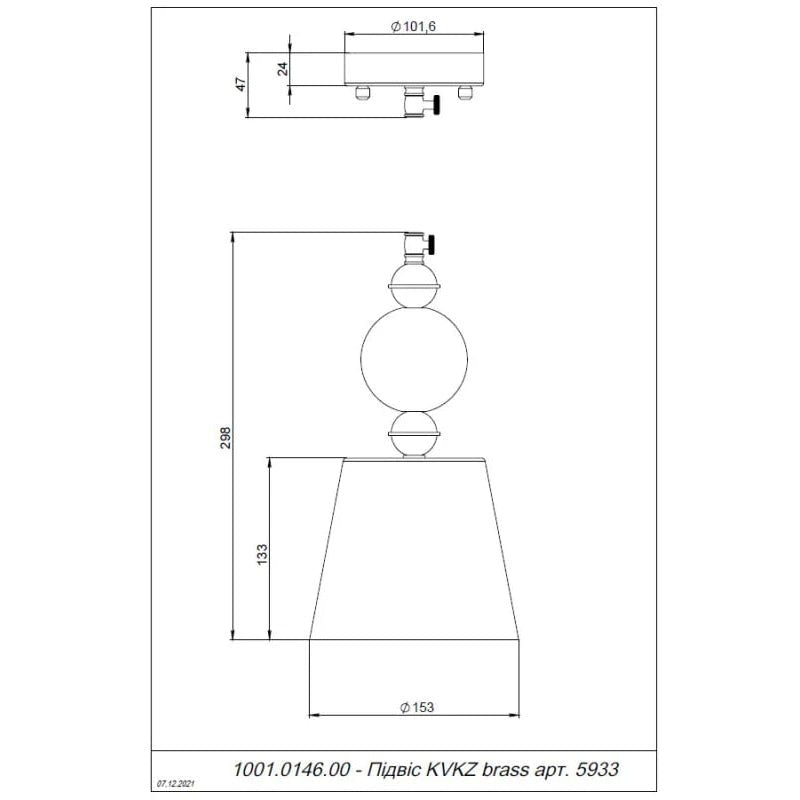 Pendant Lamp KVKZ brass - UKRAINIAN PRODUCT DESIGN