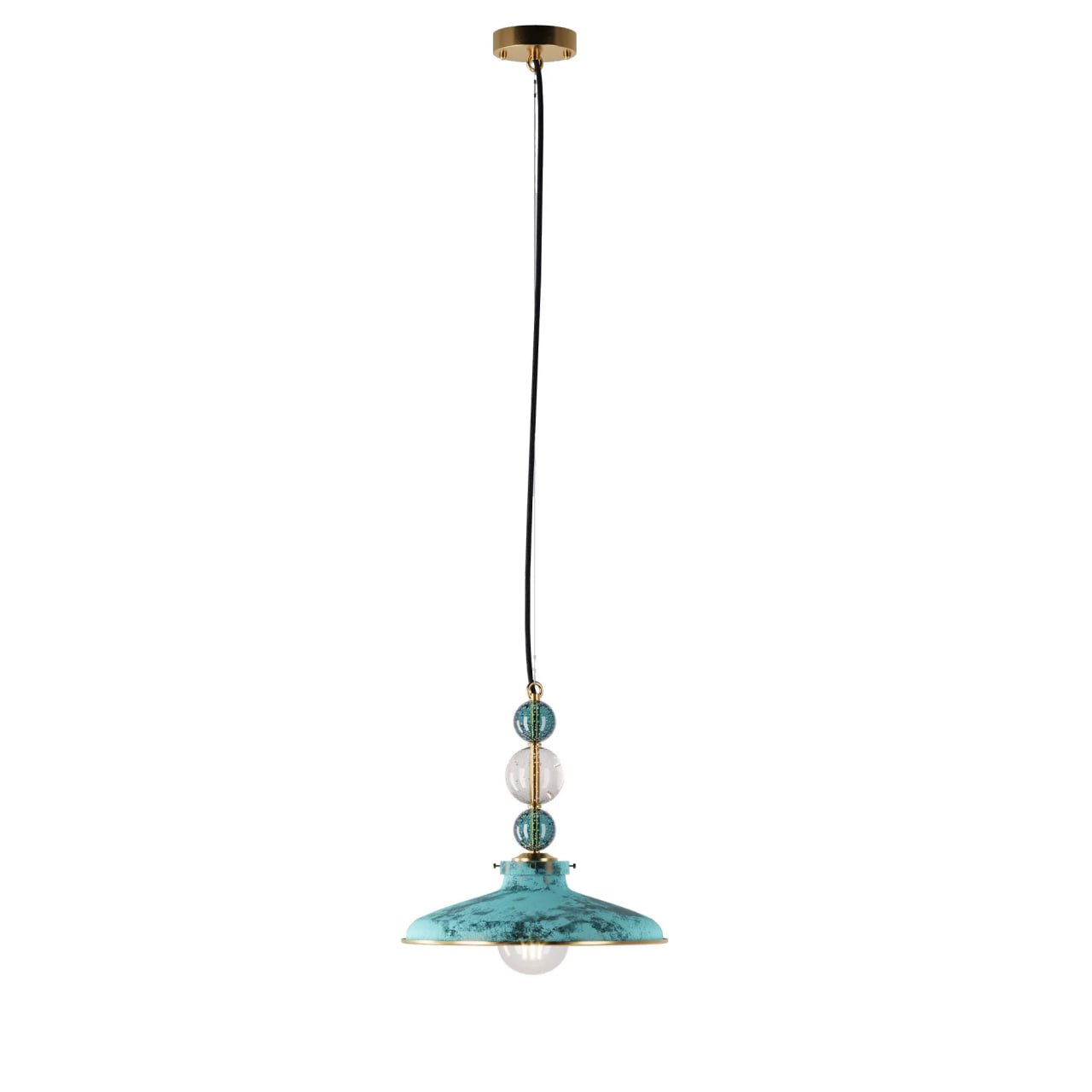 Pendant Lamp KVKZ Green brass - UKRAINIAN PRODUCT DESIGN