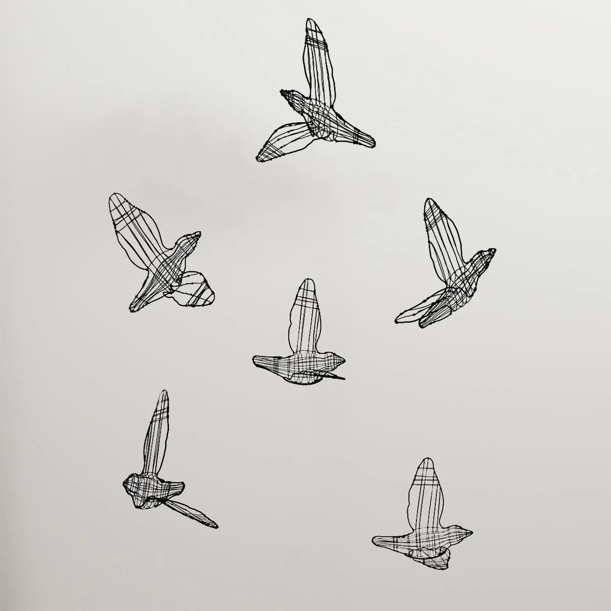 Set of decoration birds Flight Shadows - UKRAINIAN PRODUCT DESIGN