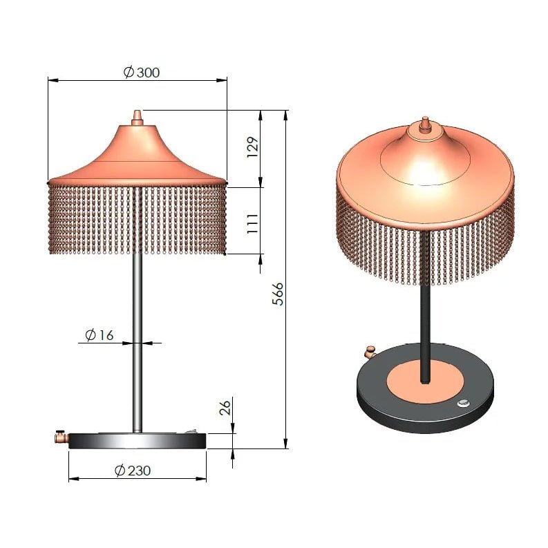 Table Lamp LO FRINGE - UKRAINIAN PRODUCT DESIGN