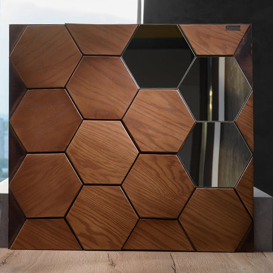 Wall Panel Mosaic Honey Mirror - UKRAINIAN PRODUCT DESIGN
