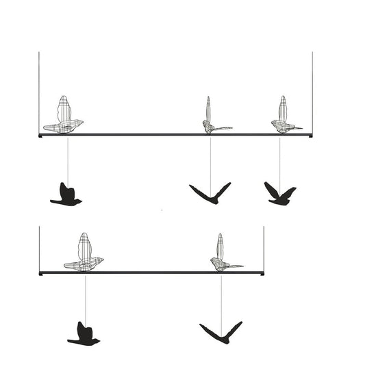 Pendant Linear Light Flight Shadows - UKRAINIAN PRODUCT DESIGN