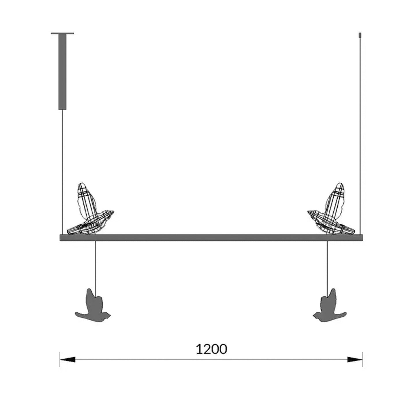 Pendant Linear Light Flight Shadows - UKRAINIAN PRODUCT DESIGN