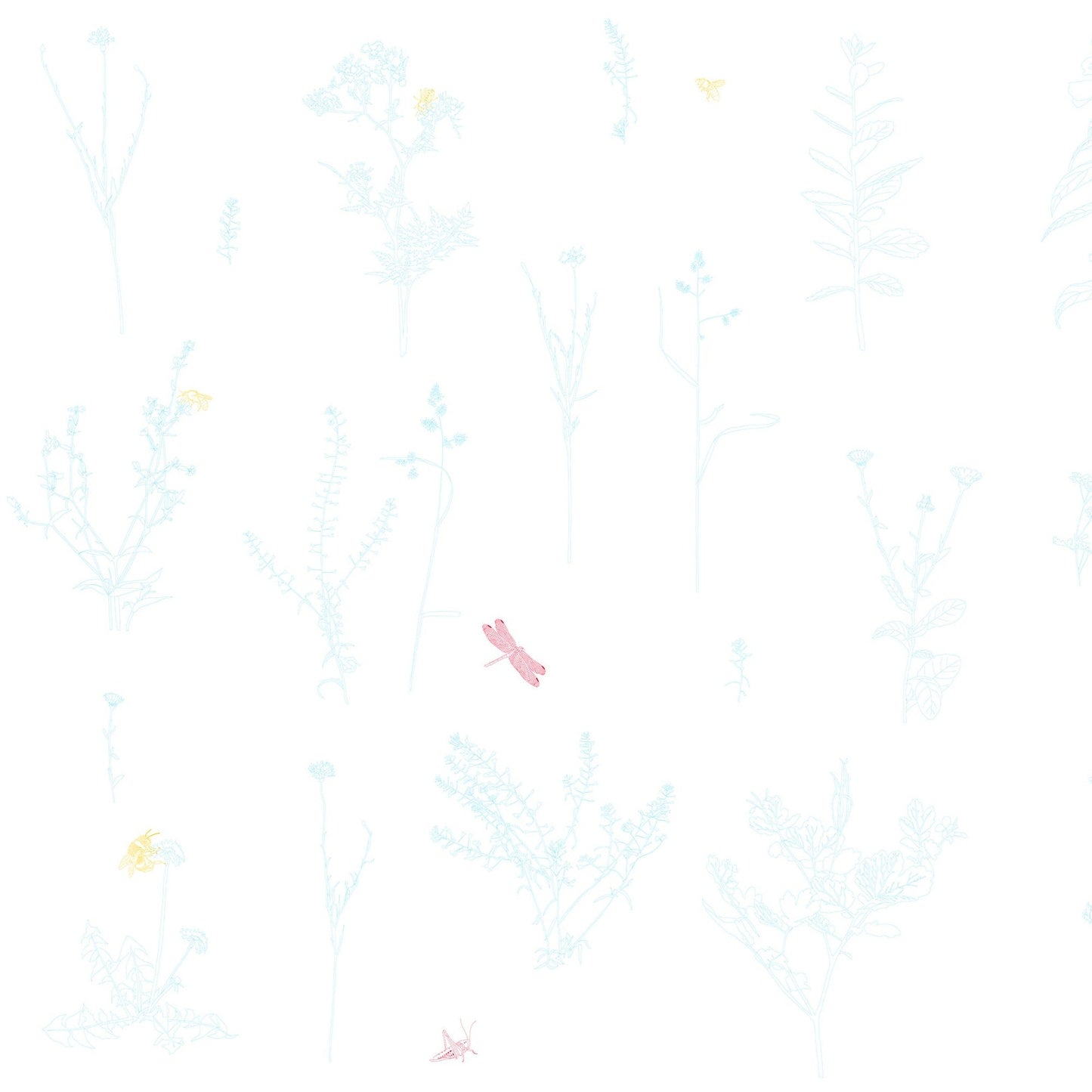 RGB wallpapers WILDFLOWERS AND BUMBLEBEES - UKRAINIAN PRODUCT DESIGN