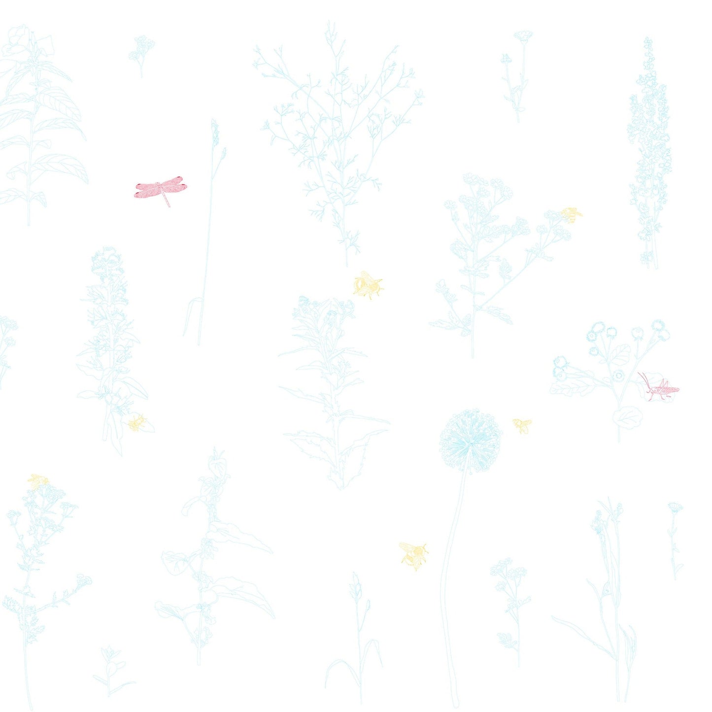 RGB wallpapers WILDFLOWERS AND BUMBLEBEES - UKRAINIAN PRODUCT DESIGN