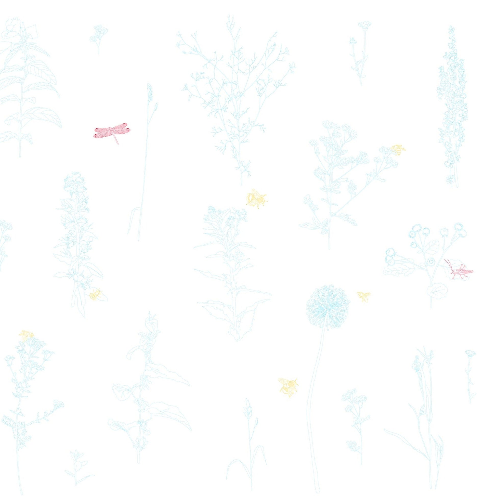 RGB wallpapers WILDFLOWERS AND BUMBLEBEES - UKRAINIAN PRODUCT DESIGN